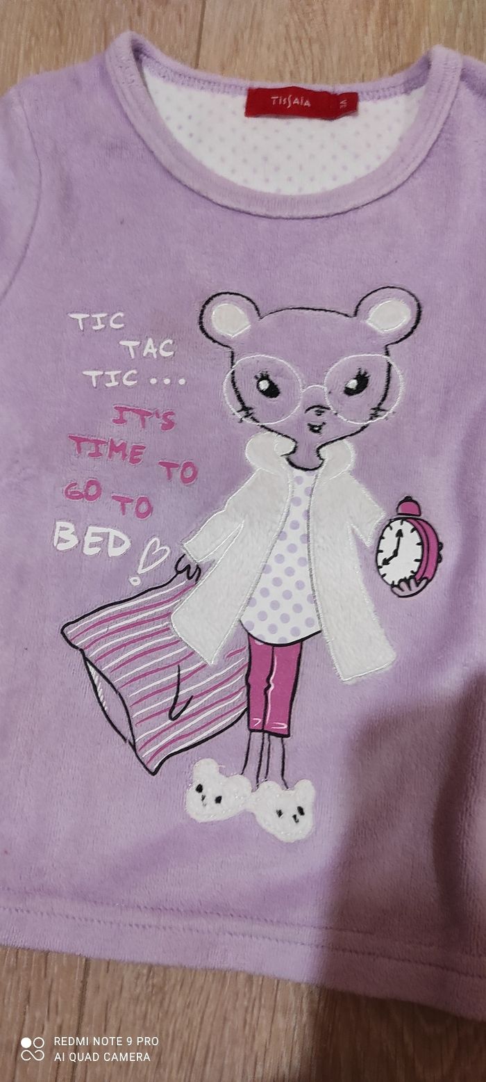 Lot 2 hauts de pyjamas fille Tissaia 3 ans - photo numéro 3