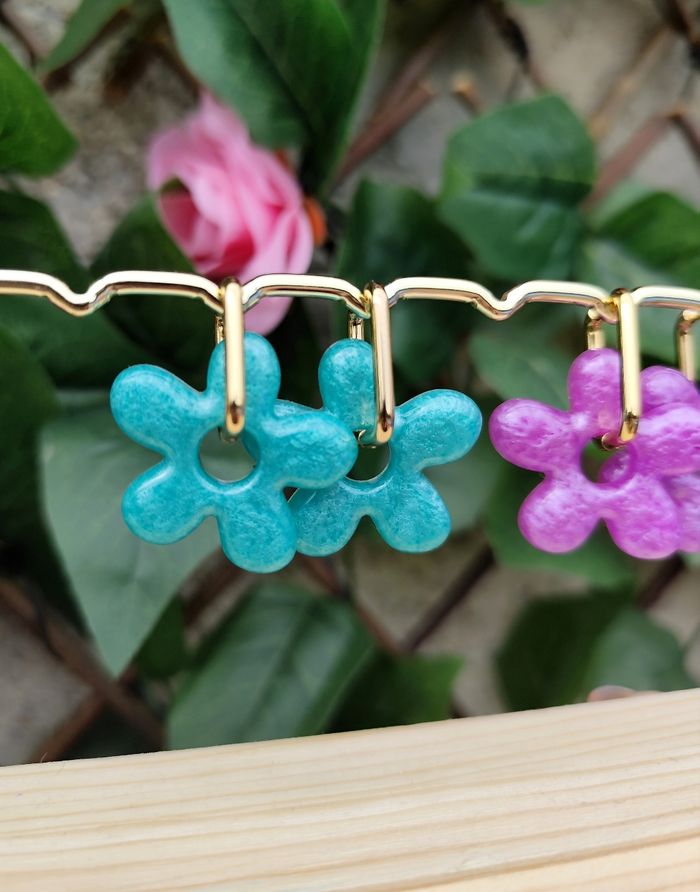 Pampilles vertes en résine