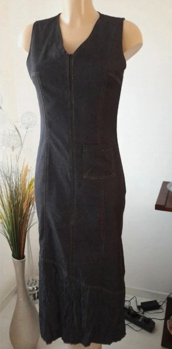 Robe en jean noir extensible