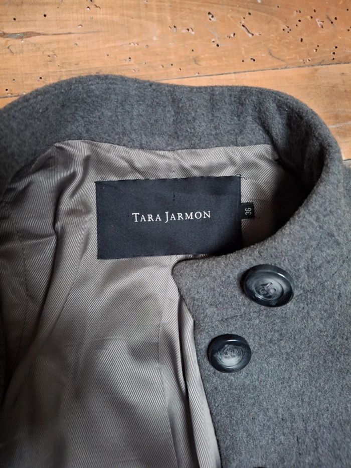 Manteau Tara Jarmon parfait état t 36 laine et cachemire - photo numéro 3