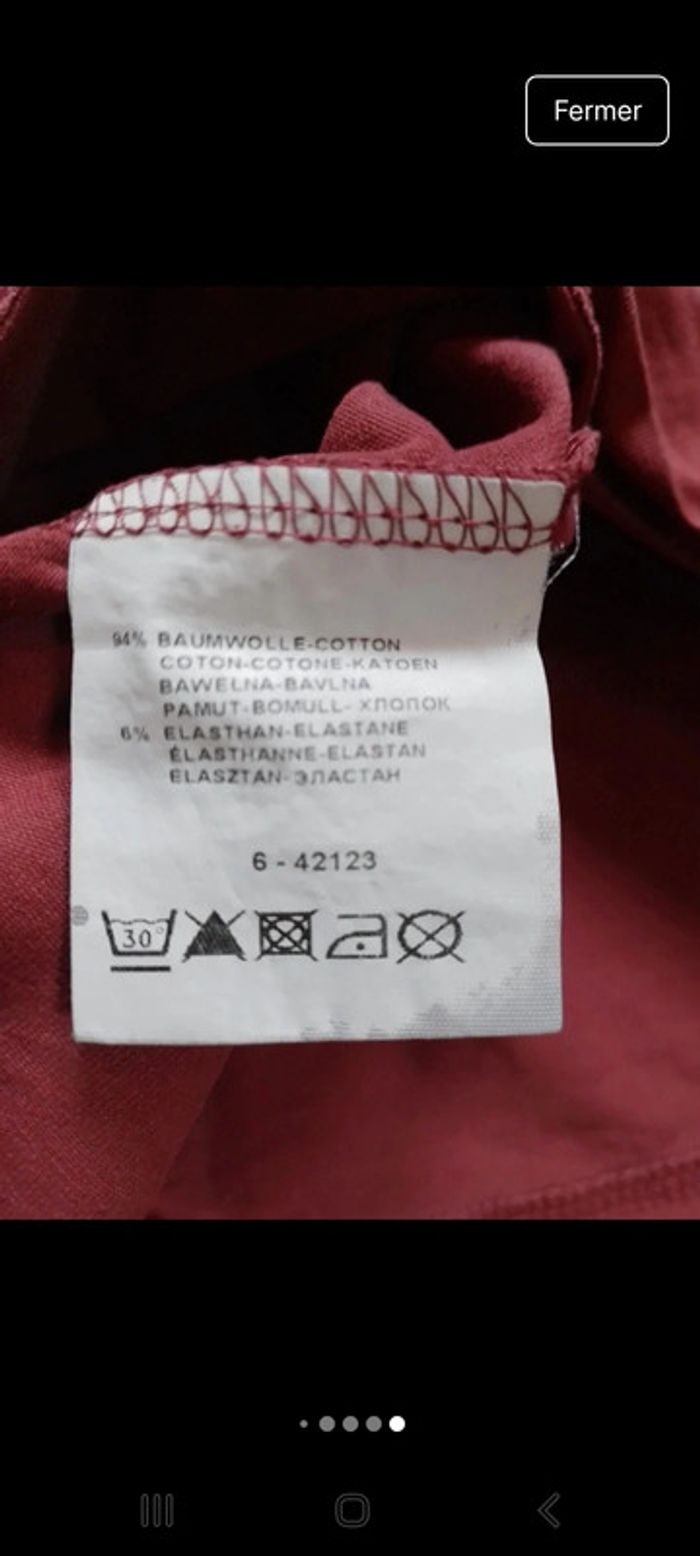 T-shirt femme bordeaux tête de mort - photo numéro 10