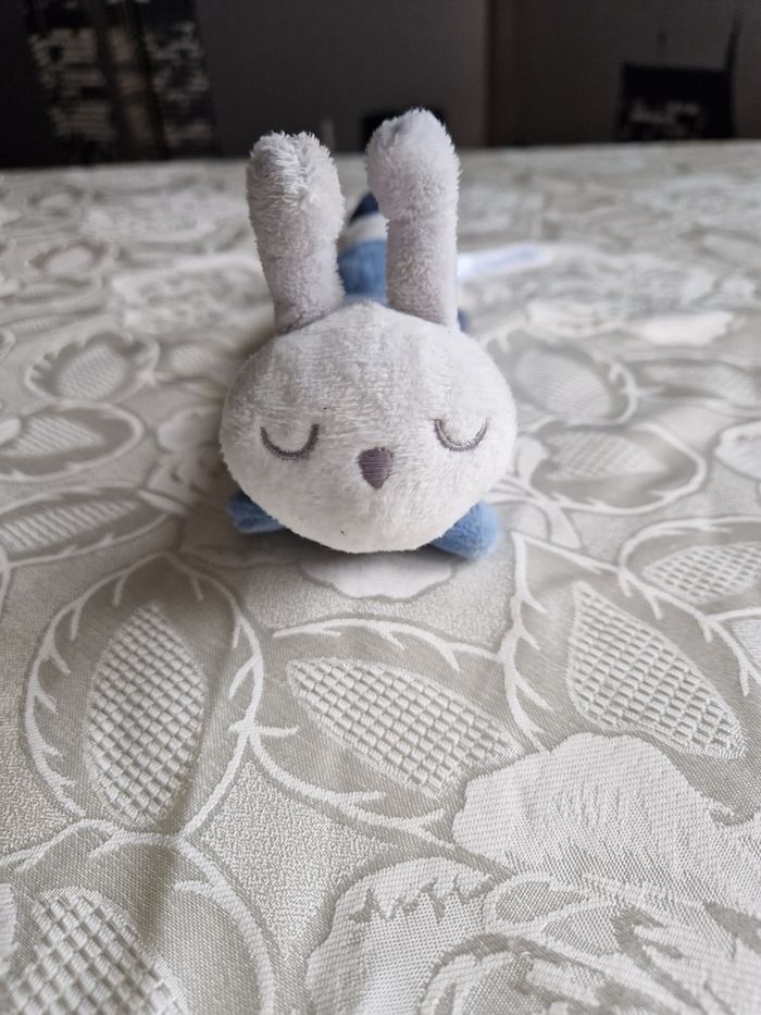 Peluche chenille Obaibi bleu et blanche - photo numéro 2