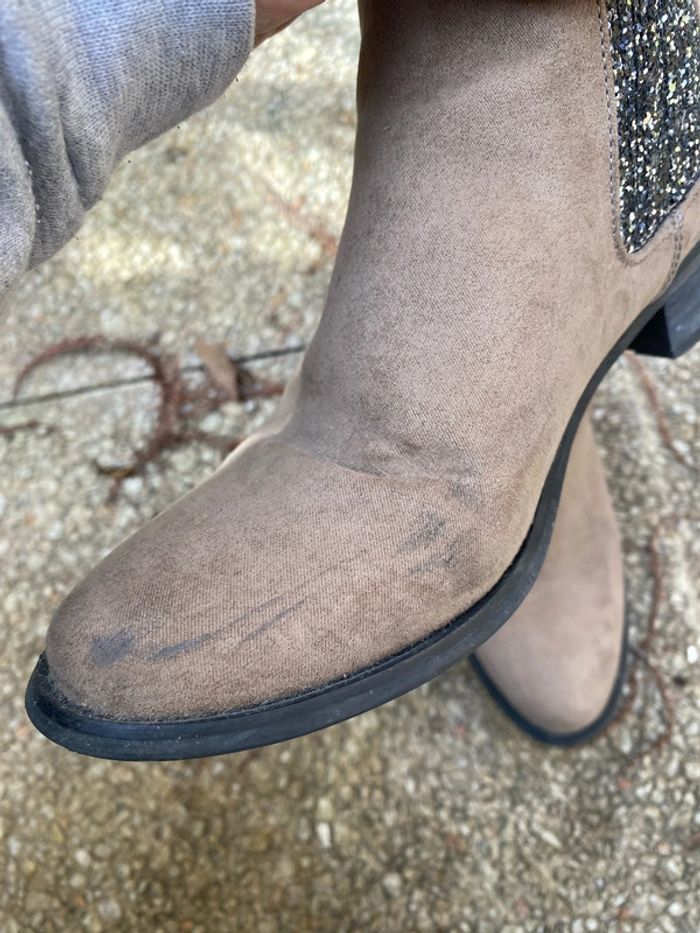 Jolies bottines taupe - photo numéro 5