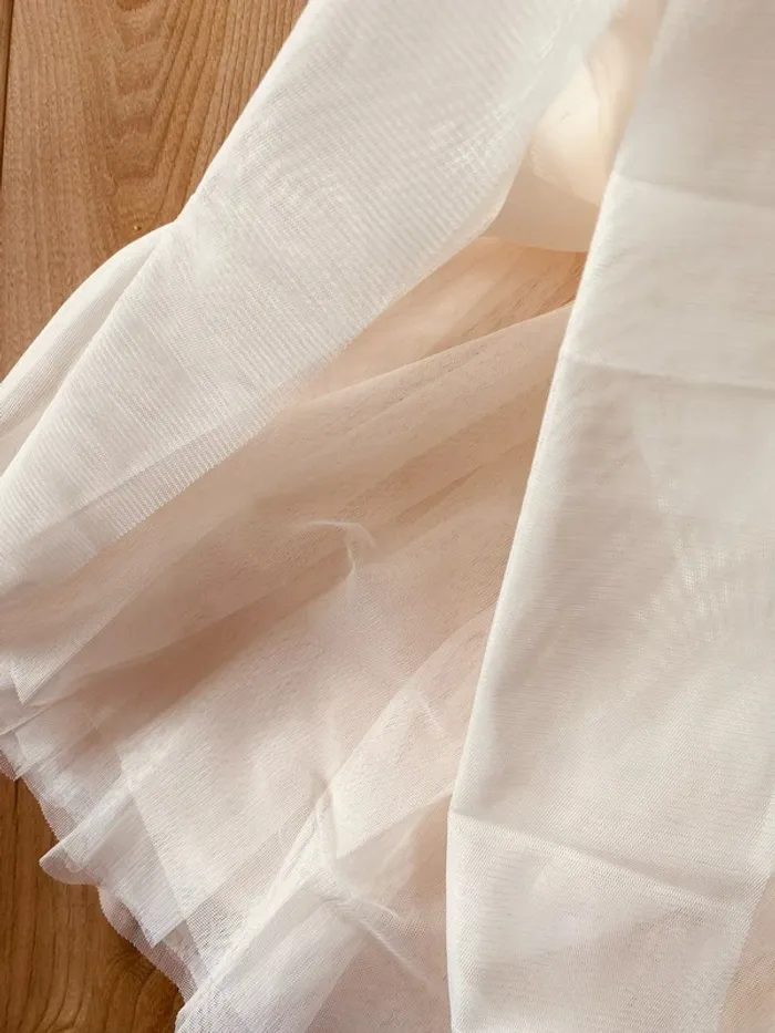 Taille 5-6 ans robe longue créateur fille TAO crème et bronze * sequins et tulle * 💐 - photo numéro 7