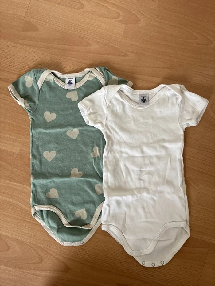 2 body manches courtes petit bateau
