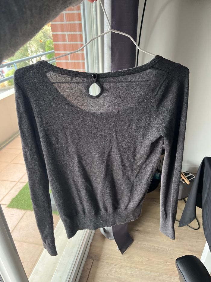 Pull Gris Pailleté XS - photo numéro 2