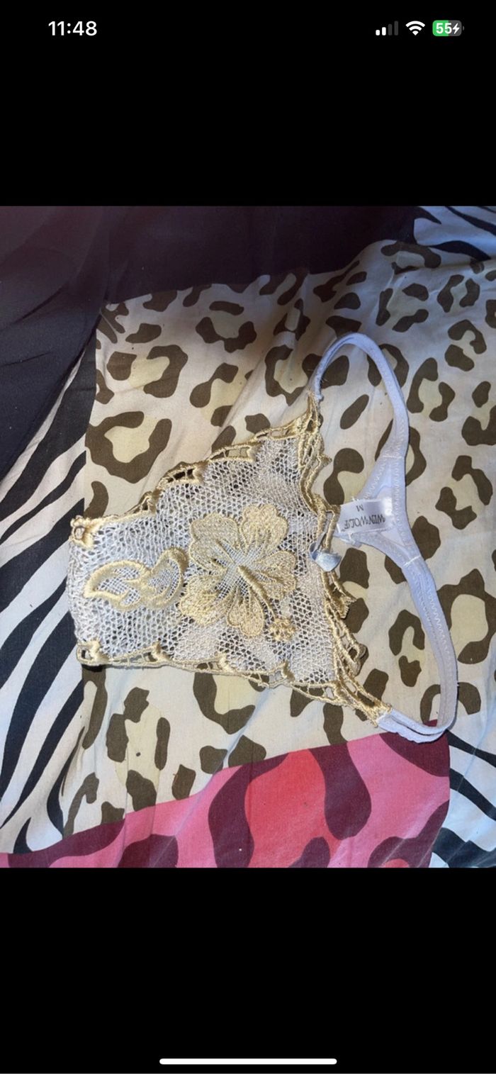 String à ficelle  avec motif doré - photo numéro 3