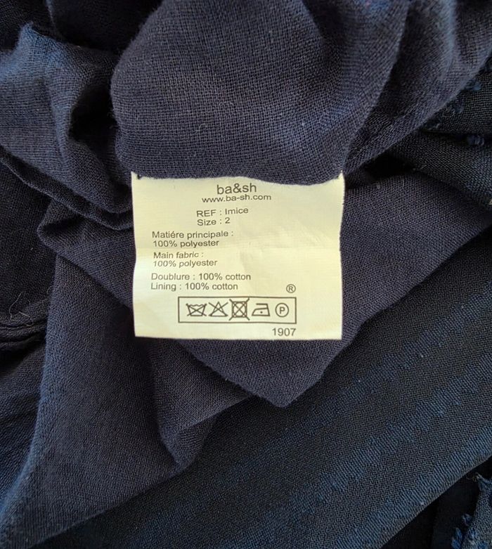 Robe ba&sh bleu marine taille 2 ( M ) en très bonne état - photo numéro 6