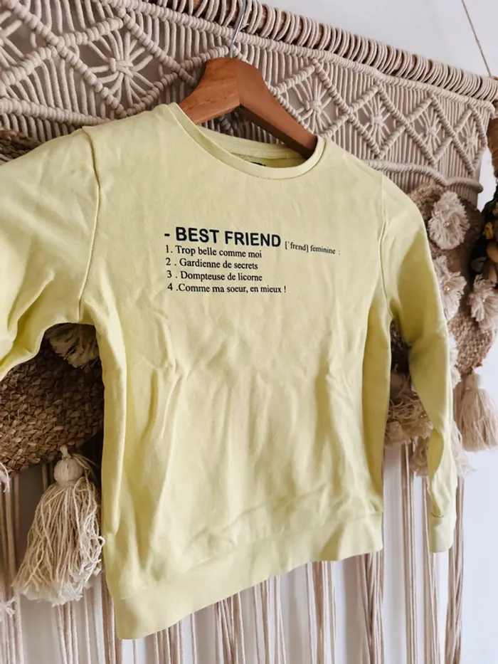 Sweat jaune 6 ans - photo numéro 2
