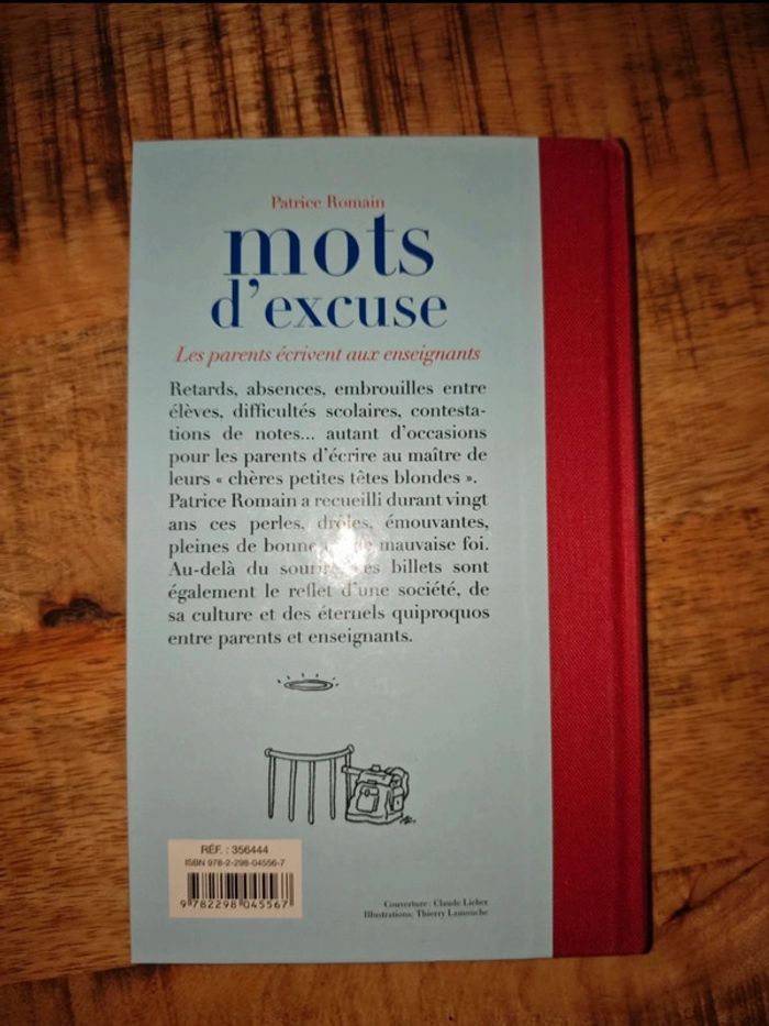 Livre mots d'excuse Patrice Romain - photo numéro 2