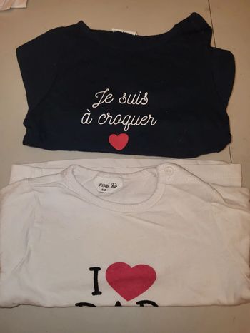 Lot de 2 hauts kiabi 6 mois