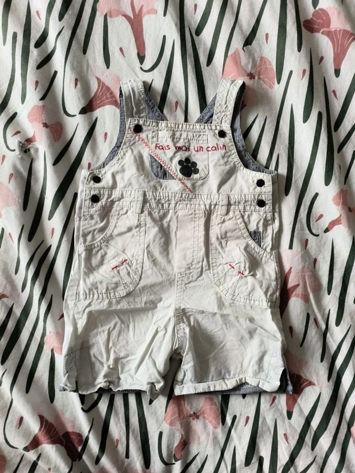 Salopette short blanche