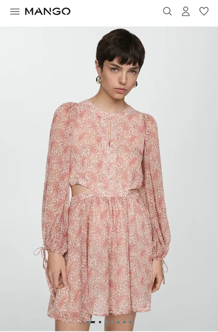 👗🌻 magnifique robe d’été légère à motif- taille L   - neuf sans étiquette -Mango - photo numéro 13