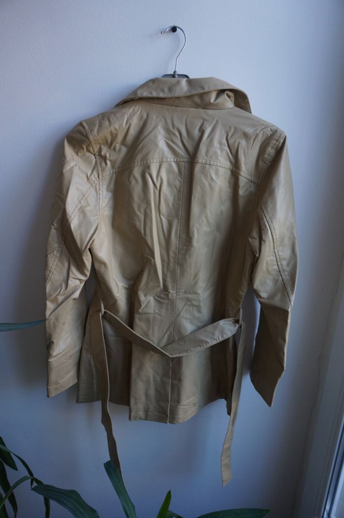 veste beige taille 38 coton enduit - photo numéro 3