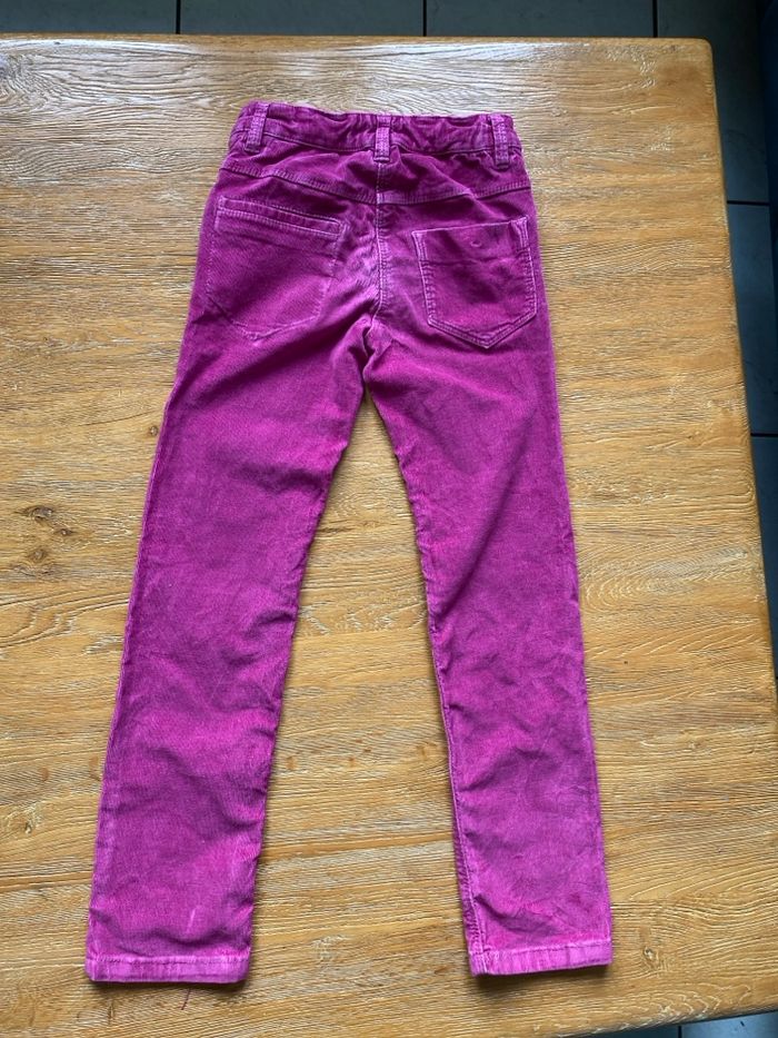Pantalon en velours côtelé rose taille 8 ans - photo numéro 2