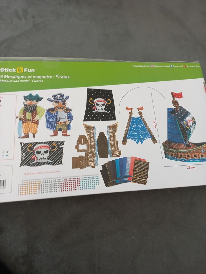 Mosaïques autocollantes pirates sycomore stick & fun pirates maquettes et Mosaïques - photo numéro 2