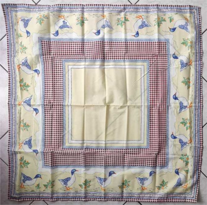 Nappe alsacienne motif canards 1x1 m