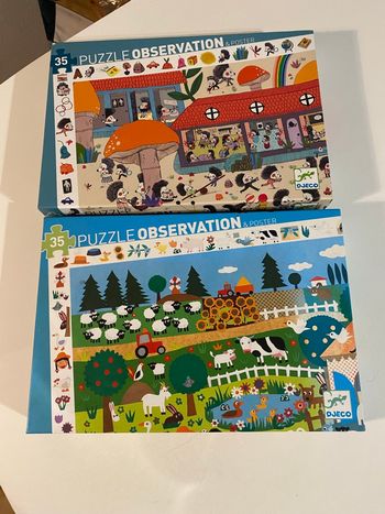 Lot Puzzles Observation Djeco