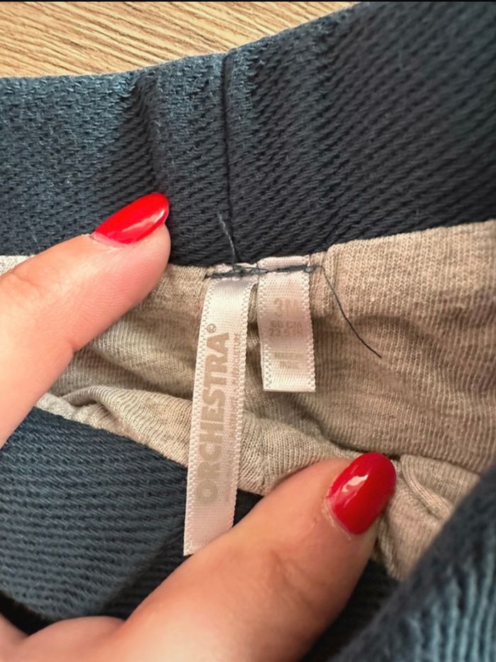 Pantalon épais bleu canard 3 mois - photo numéro 2