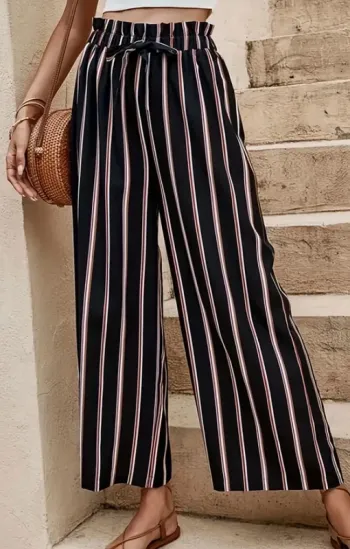 Pantalon rayé d’été léger