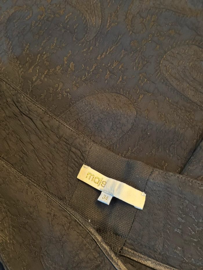 Pantalon large motif cachemire Maje – Taille 34 - photo numéro 8