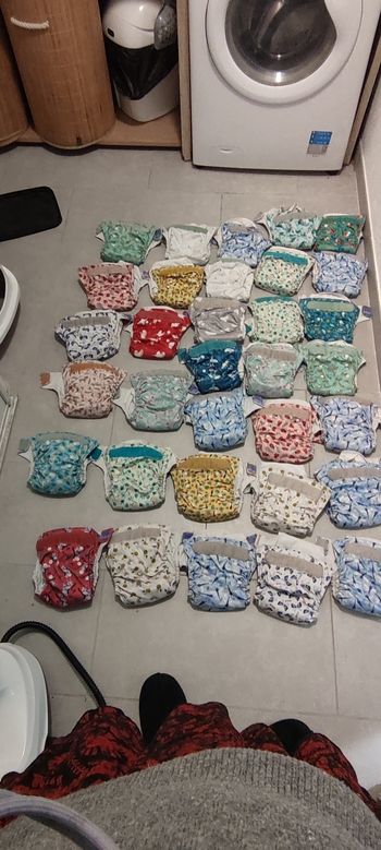 Lot couche lavable insert et sac a couche