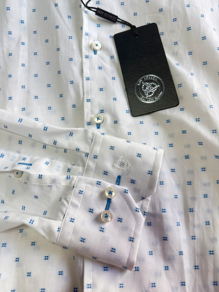 Roy Robson - Chemise à motifs, Blanche, taille L - photo numéro 5