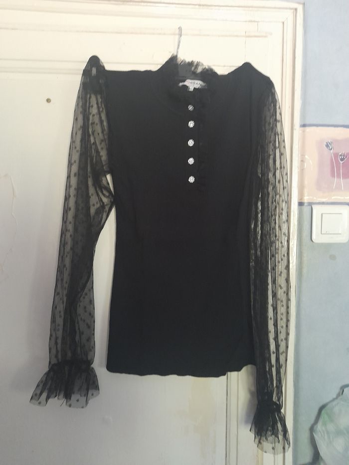T-shirt/haut noir, marque Morgan, taille L