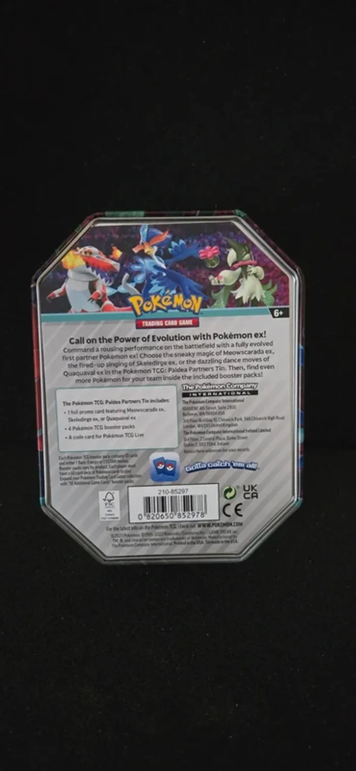 Pokebox vide Pokemon, Évolution de Paldea, Palmaval EX - photo numéro 2
