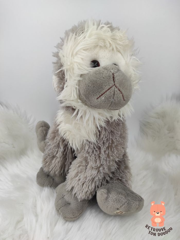 Peluche Sonore Singe gris Gipsy
