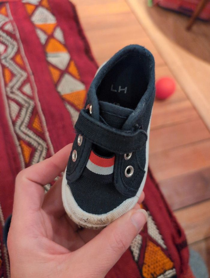 Chaussures mi saison scratch pratique bleu blanc rouge mixte 19 - photo numéro 3