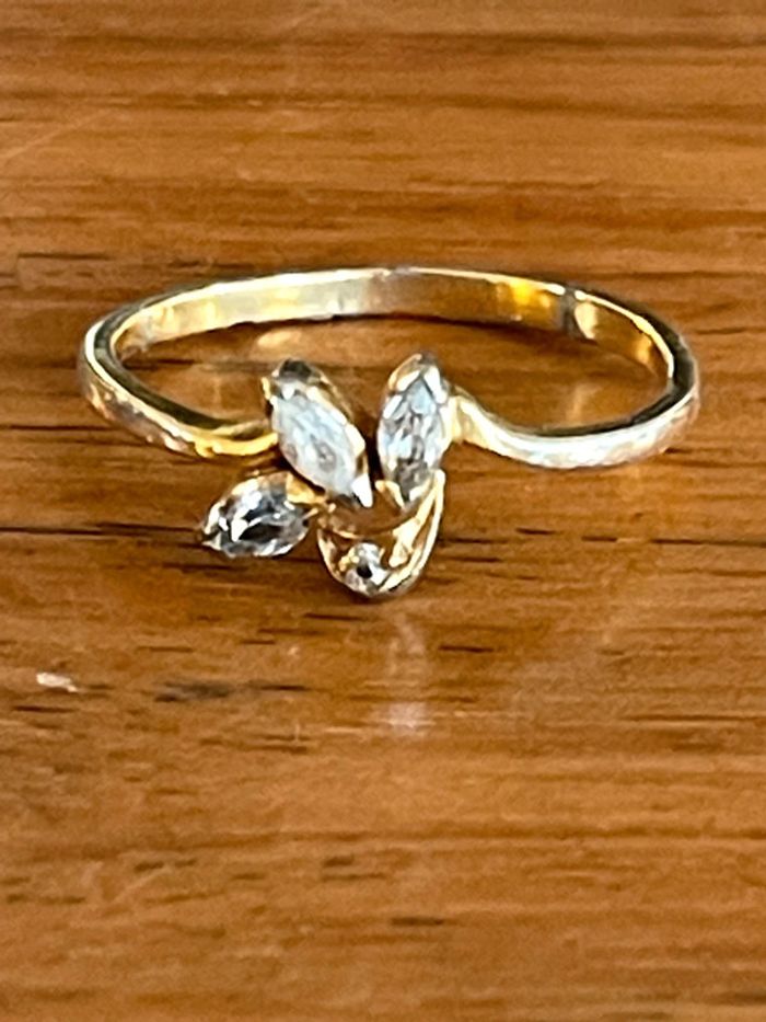 Bague doré vintage avec pierres TDD 52 - photo numéro 2