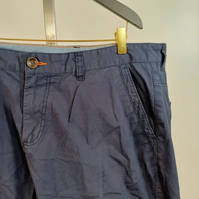 Bermuda bleu slim Tom Tailor homme JIM 100% coton taille 38 casual été A852 - photo numéro 2