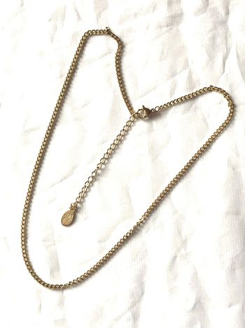 Collier Chaîne Dorée Mini Petits Maillons Torsadés Bijou Doré Fantaisie Hommes Femmes