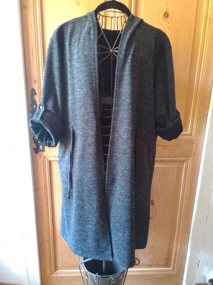 Veste à capuche gris chiné - photo numéro 5