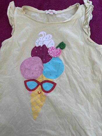 Débardeur jaune motif glace 