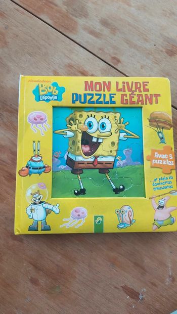 Livre puzzle bob l'éponge
