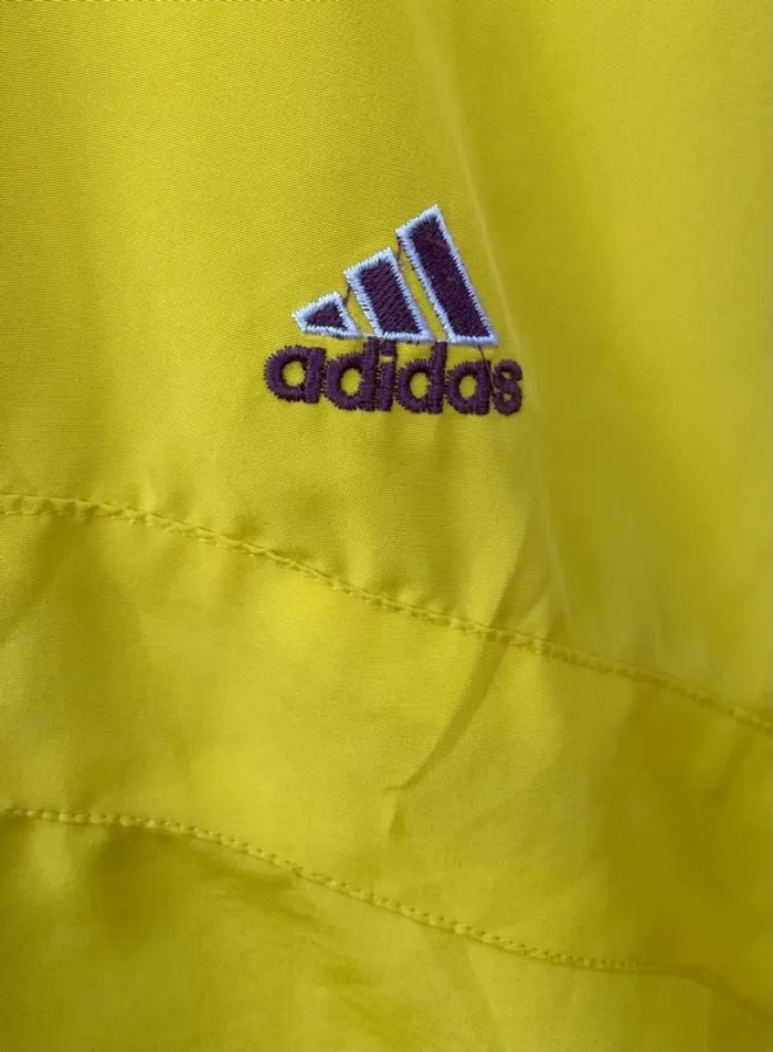 Adidas yellow vintage track jacket windbreaker Veste coupe-vent Mens Size L - photo numéro 3