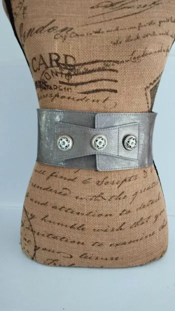Ceinture élastique grise scratch 75 cm