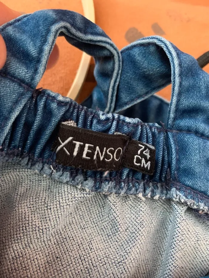 👗 Robe salopette en jean – Extenso – 9 mois (74 cm) - photo numéro 3