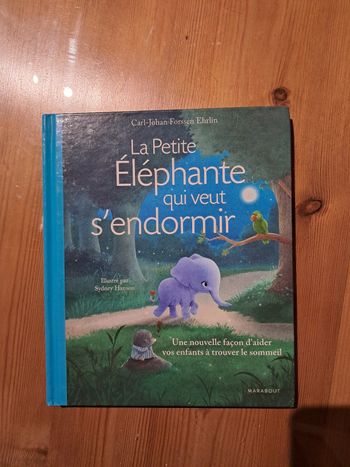 Livre "La petite éléphante qui veut s'endormir" - Éditions Marabout