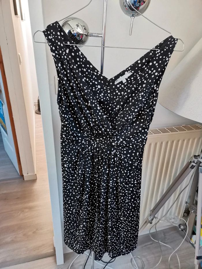 Robe Etam noire à pois T36