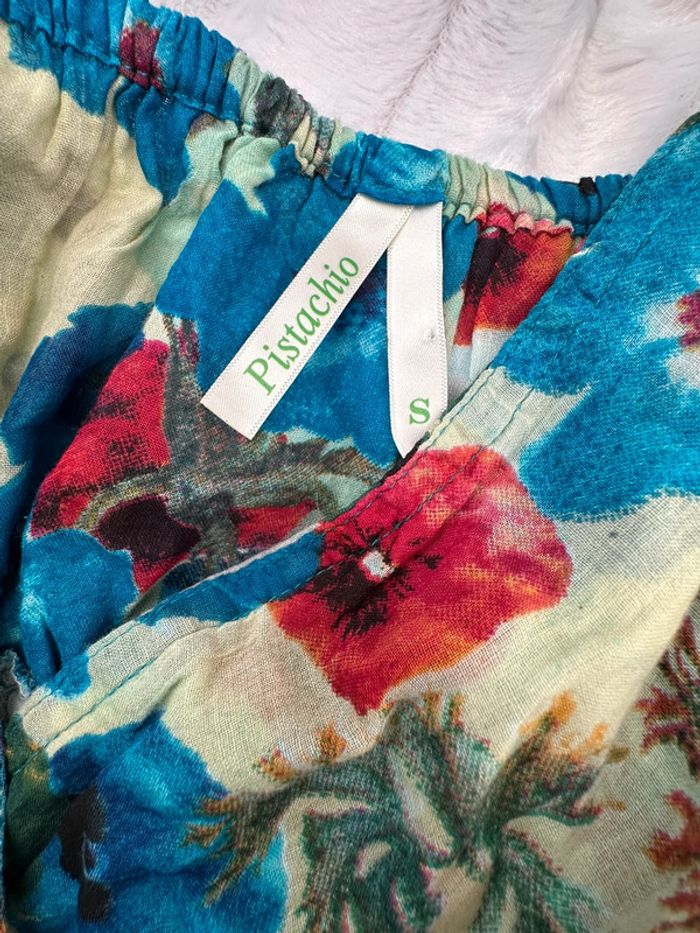 Robe fleurie, bas doublé mousseline - photo numéro 2