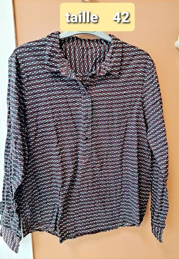 magnifique blouse chemise masque massaï afrique femme taille 42 motifs ethniques