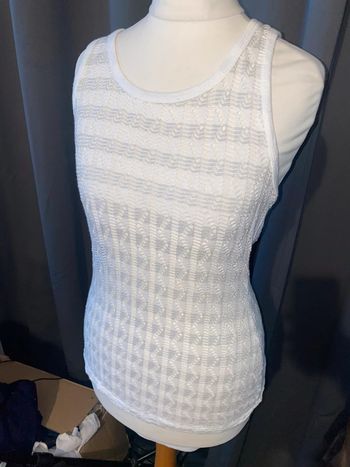 Débardeur blanc à trous doux taille unique