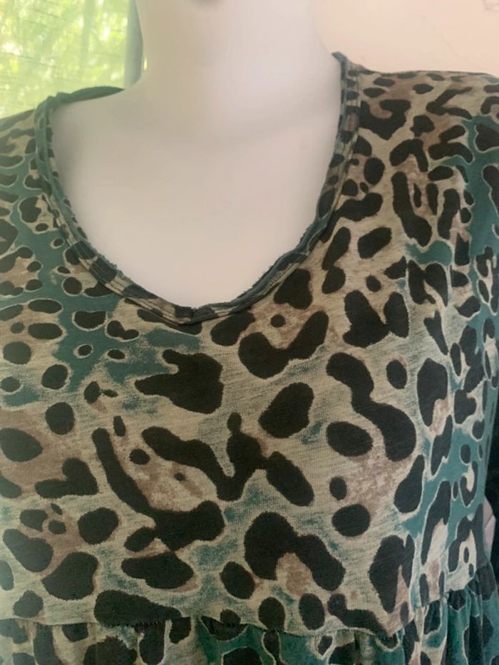 Robe fluide à motif taille 44-46 manches Longues - photo numéro 2