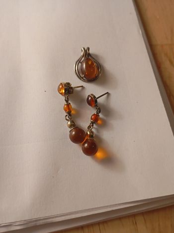 Ensemble argent ambre