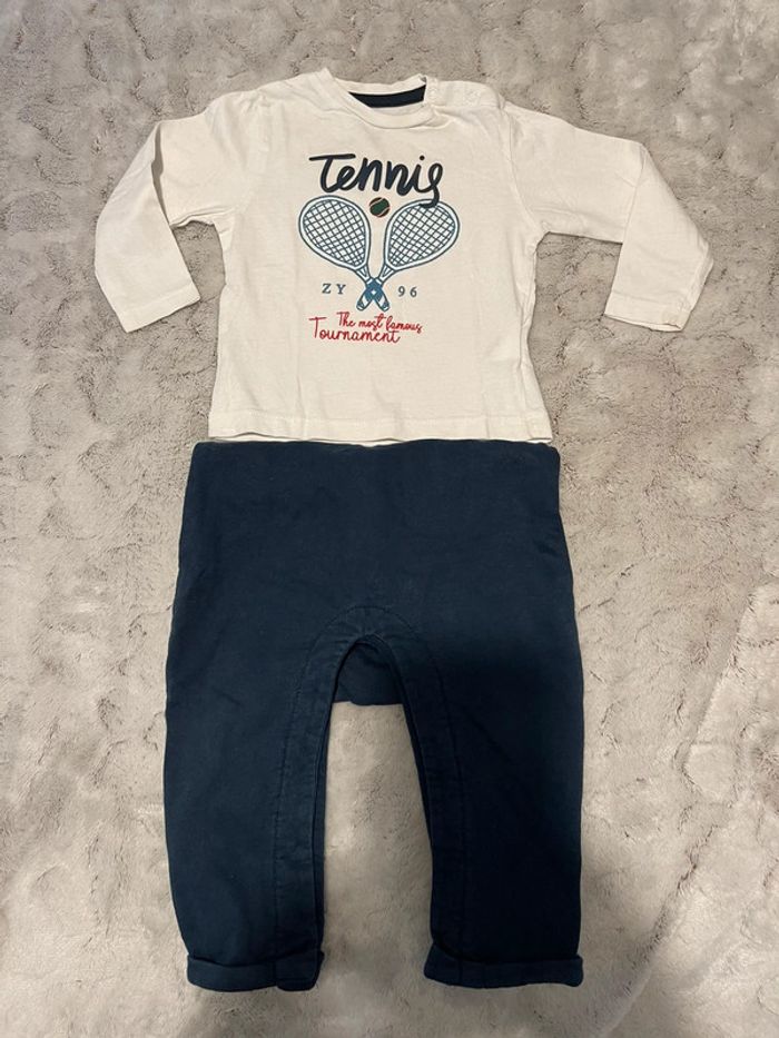 Ensemble salopette t-shirt à manches longues - ZY BabyBoy - photo numéro 4