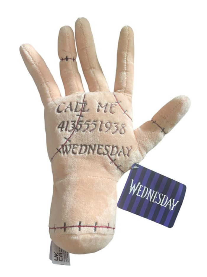 Peluche Wednesday / Mercredi la main / la chose « Call Me » 25 cm Play By Play neuf