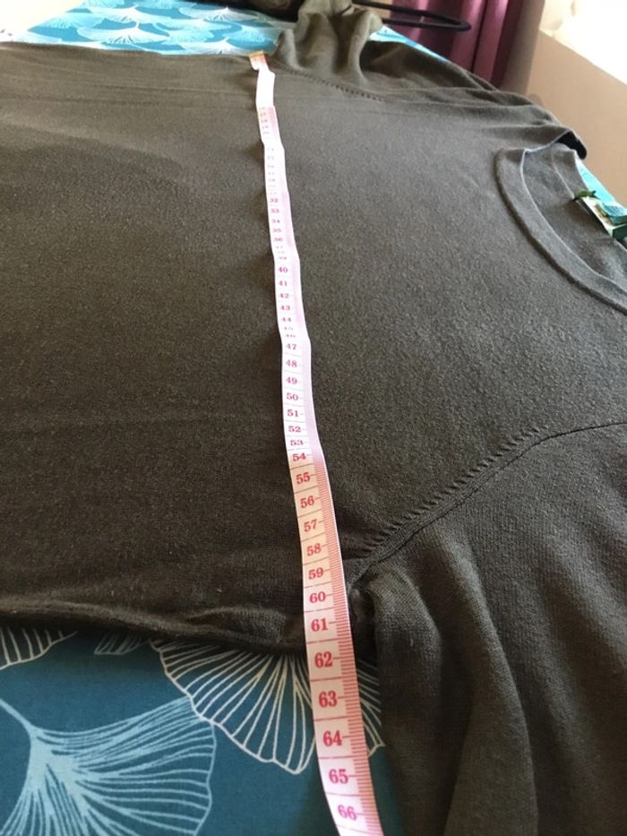 Pull col rond pour femme manches 3/4 Lauren Ralph Lauren vert kaki taille 1X 015 - photo numéro 3